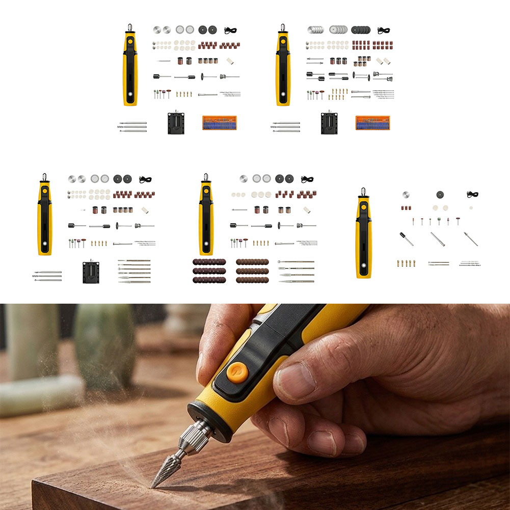 Cordless Rotary Tool Kit Accessories - Alat Putar Tanpa Sikat, Pena Ukir