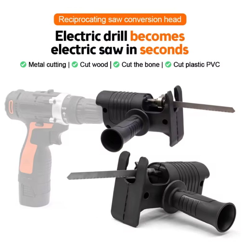 Reciprocating Saw Attachment Drill - Aksesoris Bor Listrik Portabel yang Dimodifikasi