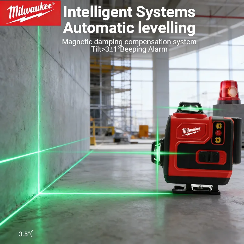 Laser Level 16 Lines 4D Green - Laser Garis 4D 16 Garis Milwaukee