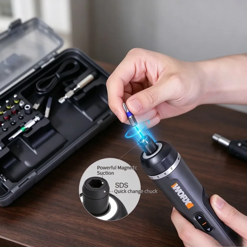 Set Obeng Elektrik WORX WX242, - Electric Screwdriver Rechargeable Usb ulasan dan harga