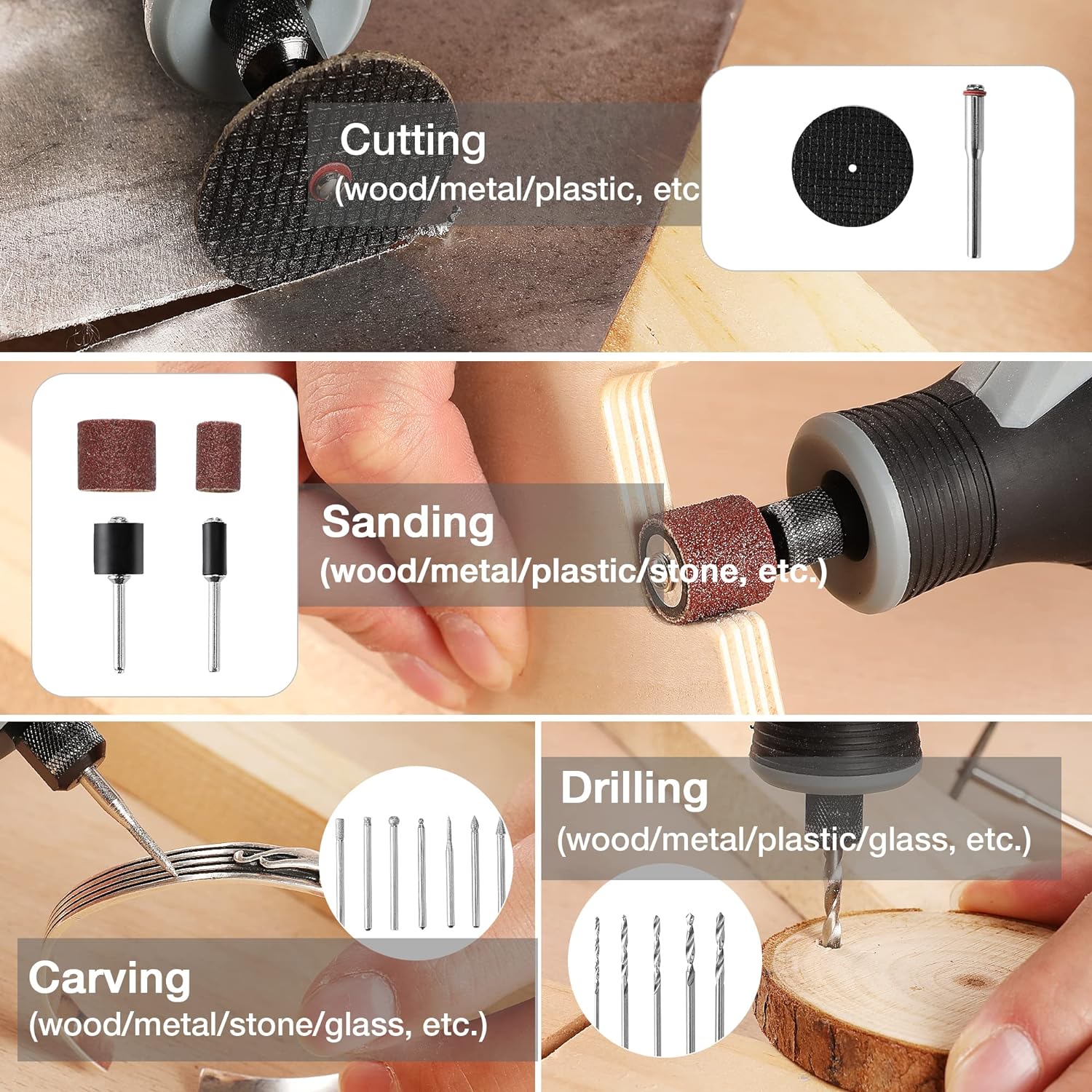 Set Peralatan Putar Tanpa Kabe - Cordless Rotary Tool Kit Accessories ulasan dan harga