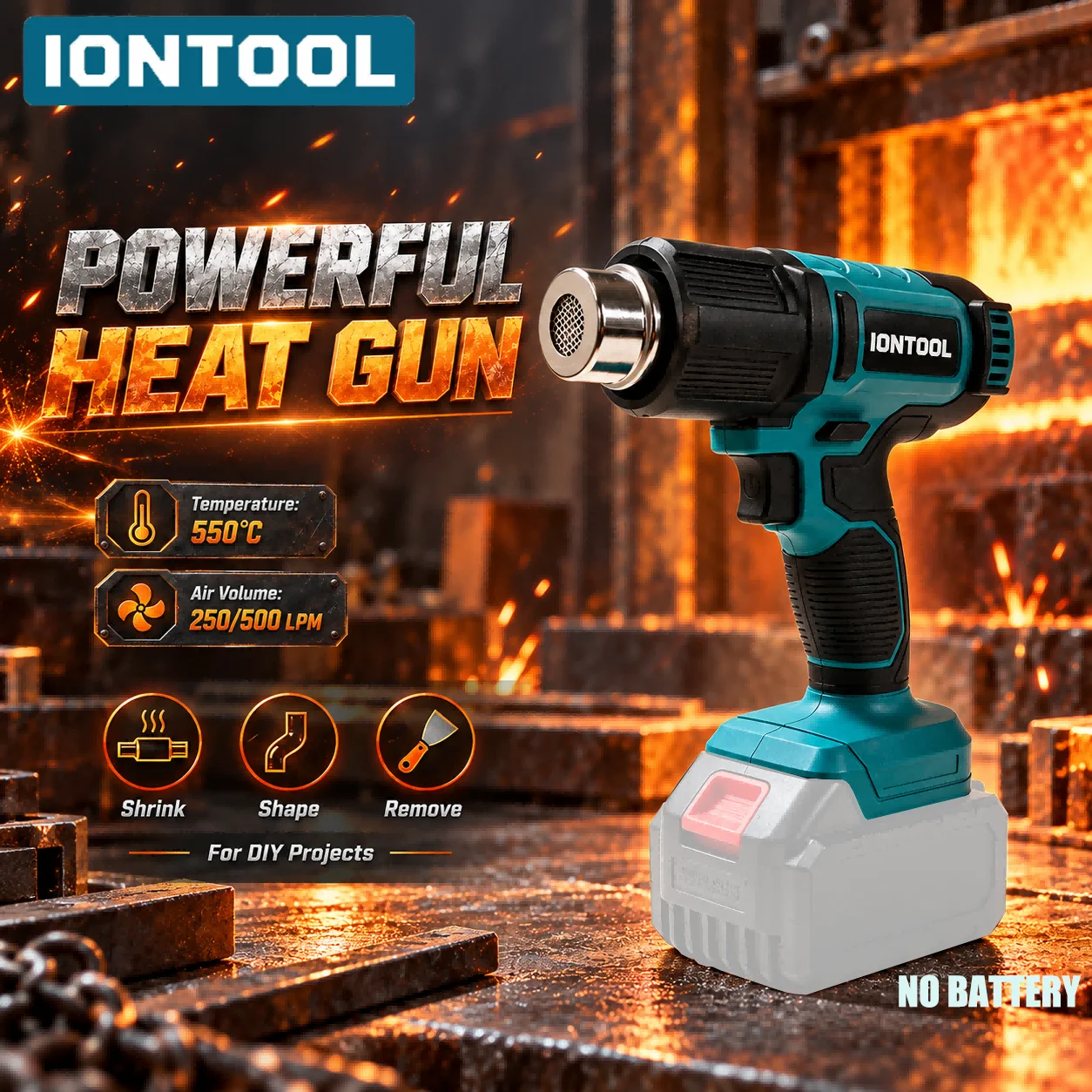 Pistol Panas Tanpa Kabel IONTO - Cordless Heat Gun For Shrink Tubing ulasan dan harga