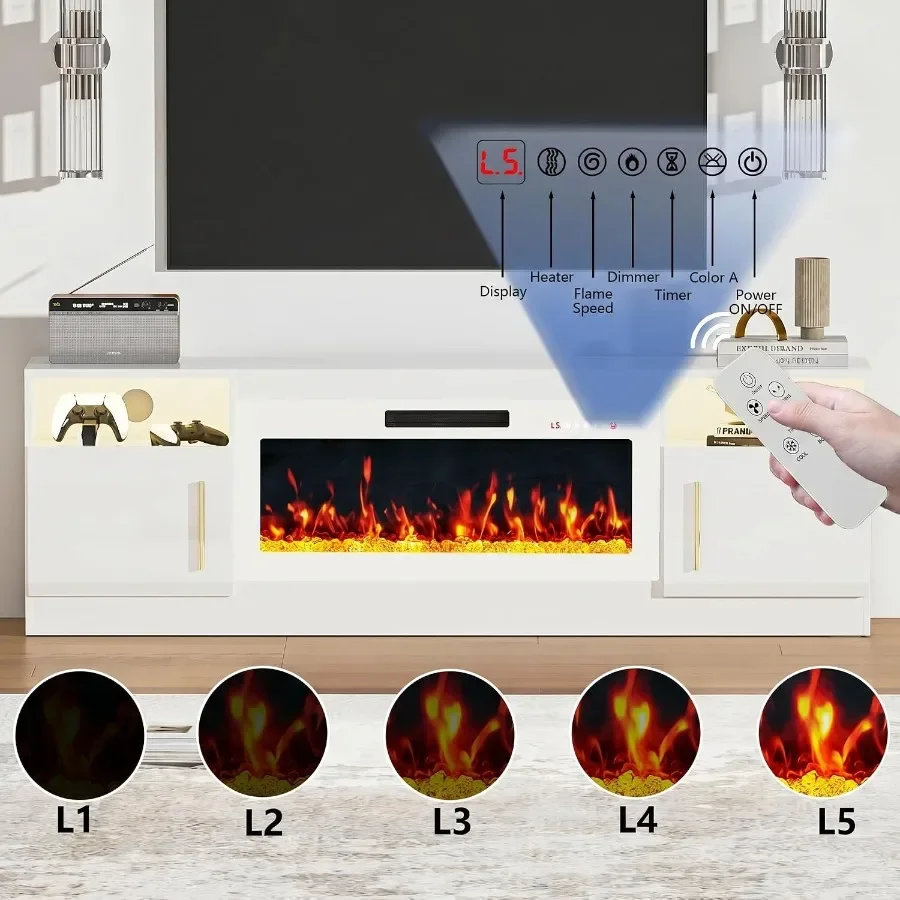 70 Rak TV dengan Perapian, Pus - Electrical ulasan dan harga