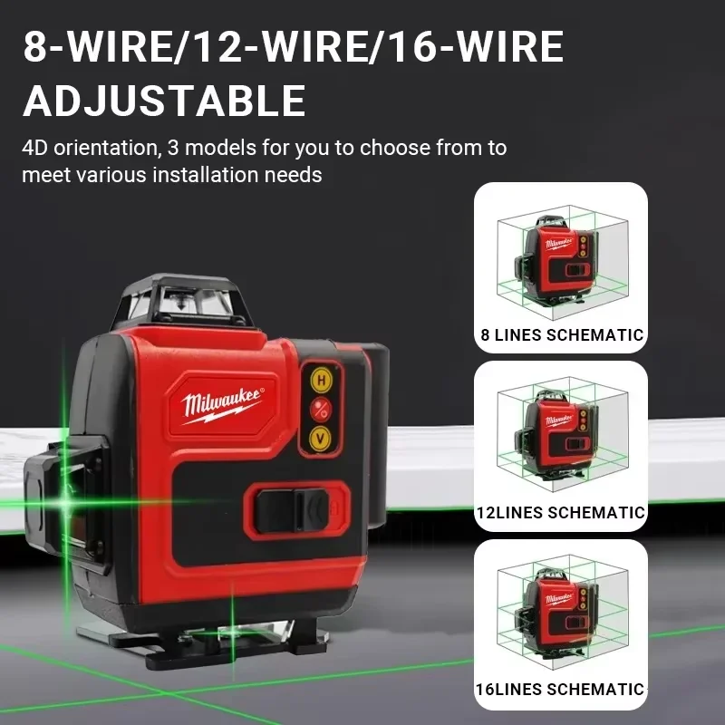 Laser Garis 4D 16 Garis Milwau - Laser Level 16 Lines 4D Green ulasan dan harga