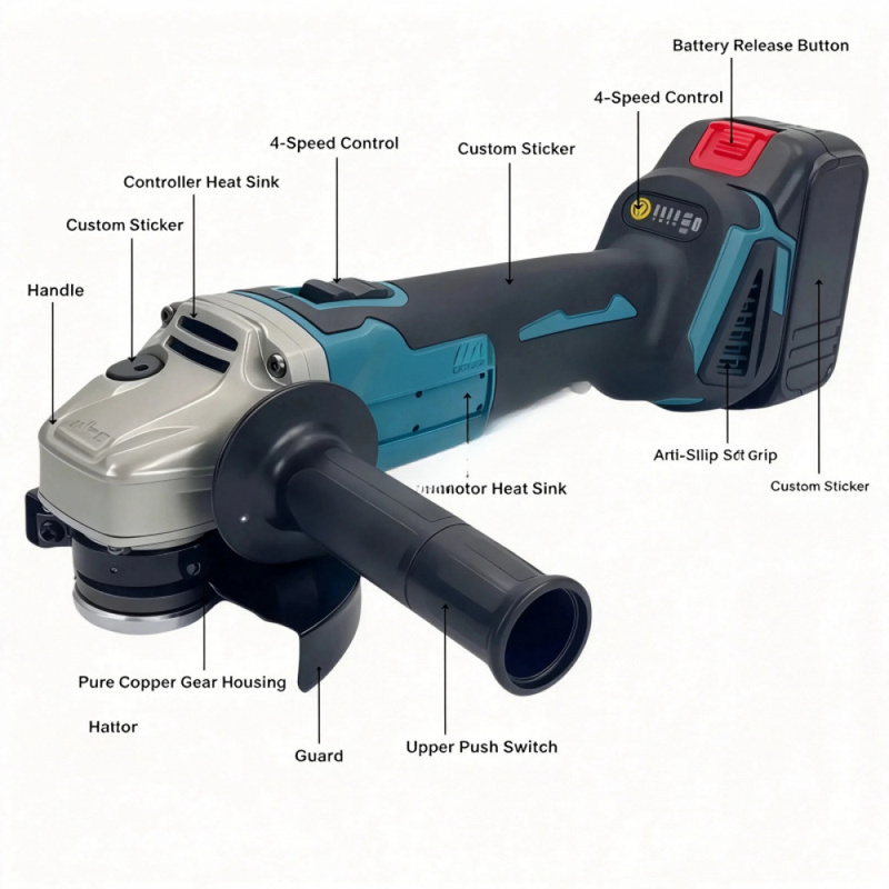 Mesin Gerinda Sudut Tanpa Sika - Brushless Angle Grinder Battery Powered ulasan dan harga
